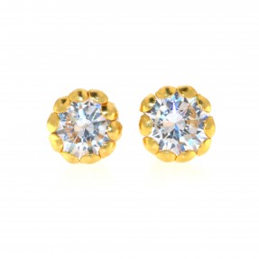 22ct Real Gold Asian/Indian/Pakistani Style Stud Earrings